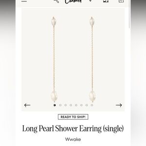 WWAKE long pearl earrings pair